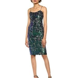 Adrianna Papell Reversible Sequin Tweed Dress